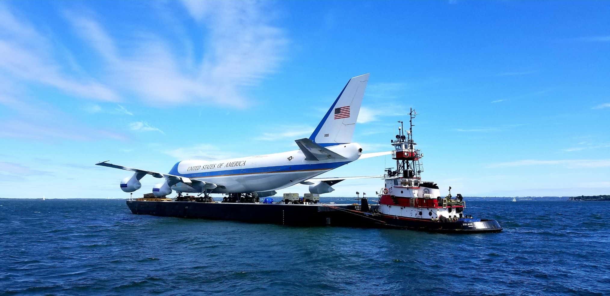 Stevens Towing Delivers Air Force One Replica to Washington, DC - Stevens  Towing, Tugs, Marine Towing, Transportation, Salvage